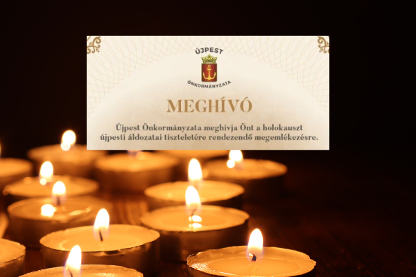 Meghívó a holokauszt újpesti áldozatai tiszteletére rendezendő megemlékezésre